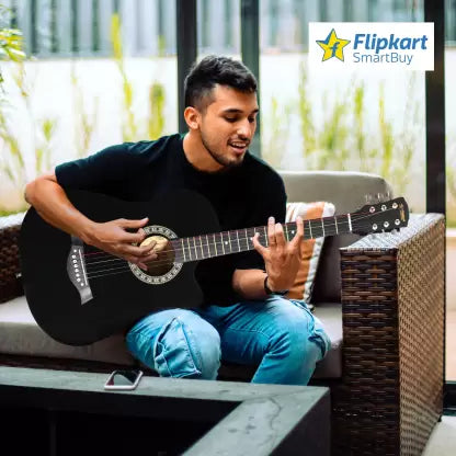Flipkart SmartBuy RS-AG38 BK Acoustic Guitar Linden Wood Plastic Right Hand Orientation (Black) Flipkart SmartBuy RS-AG38 BK Acoustic Guitar Linden Wood Plastic Right Hand Orientation (Black)